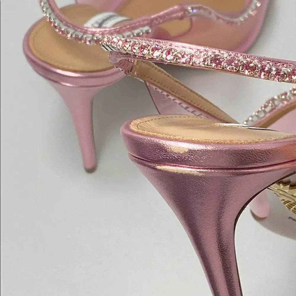 Aquazzura Seduction 105mm crystal-embellished pumps size 38